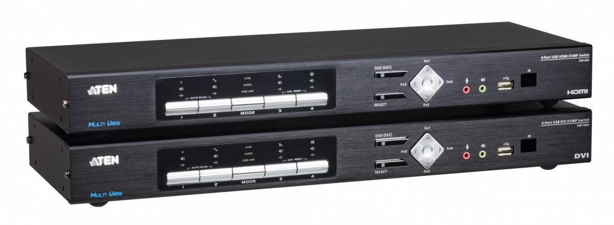 USB 4K HDMI Multi-View KVMP Switch ATEN CM1284 – безграничное переключение и управление в реальном времени