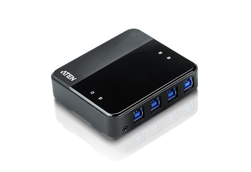 ST HBS304A24A: Switch de partage 4 ports USB 3.0, USB-A, noir chez reichelt  elektronik