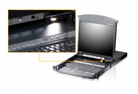 16 Портовый переключатель с KVM консолью ATEN KL1508AiM-AXA-RG