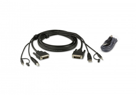 USB-DVI-D KVM кабель ATEN 2L-7D02UDX2