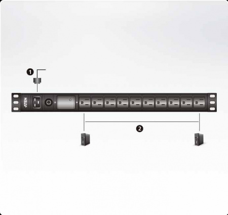 Блок распределения питания ATEN PE0210S / PE0210SG-AT-G