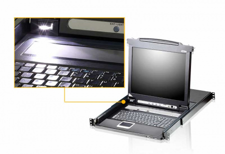 8 Портовый переключатель с KVM консолью ATEN CL5708N-ATA-RG